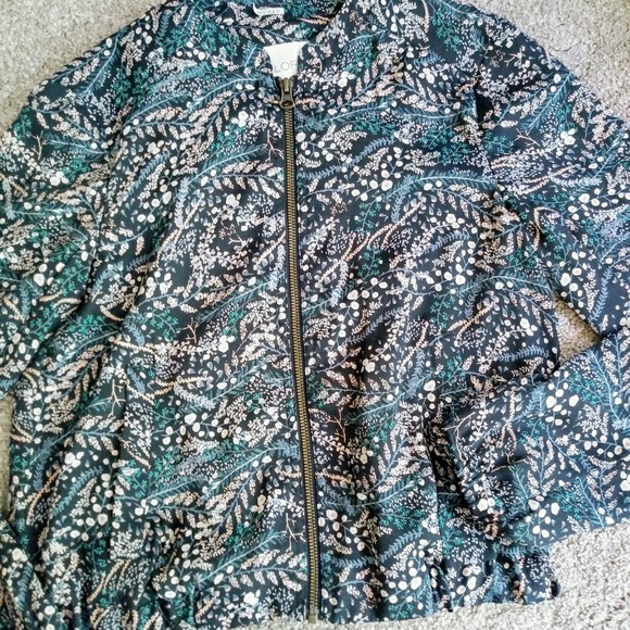 Loft dark floral bomber jacket - Picture 3 of 4